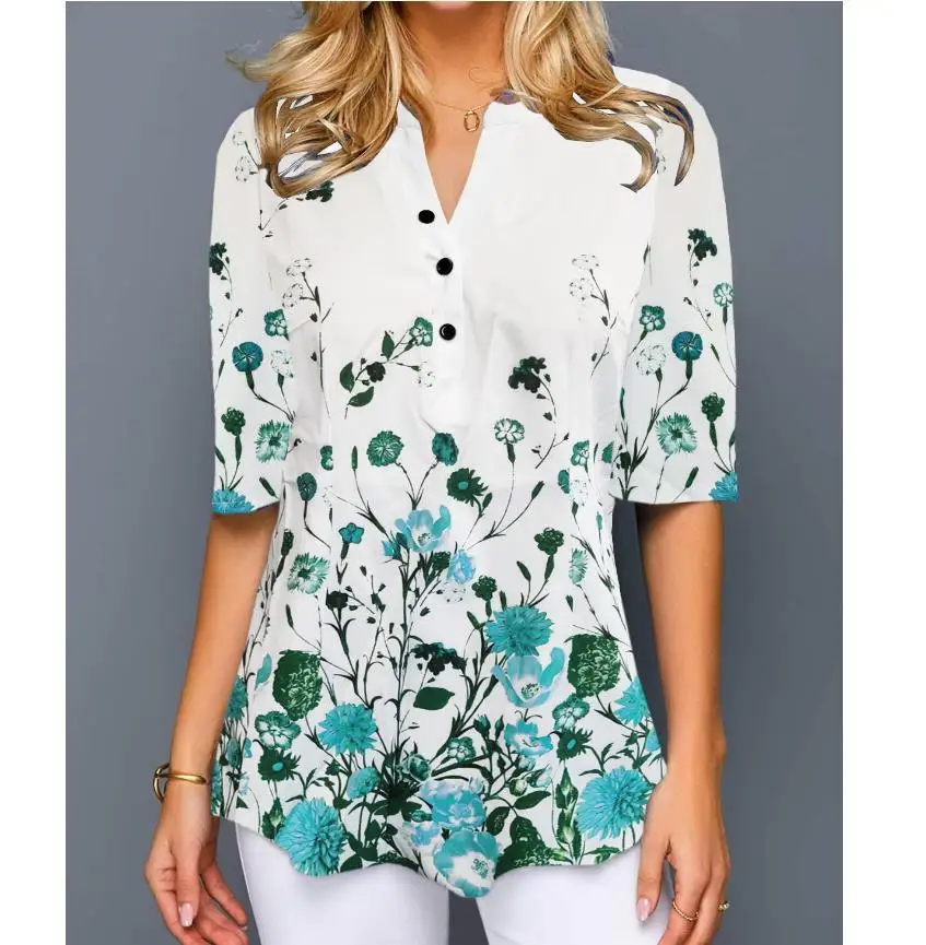 New 4xl Spring shirt Tops Boho Splice Women Size Lace Female Print Half 5XL Shirt Sleeve Plus V-neck Blouse 5XL Shirt Blouse Fe
New 4xl Spring shirt Tops Boho Splice Women Size Lace Female Print Half 5XL Shirt Sleeve Plus V-neck Blouse 5XL Shirt Blouse Fe