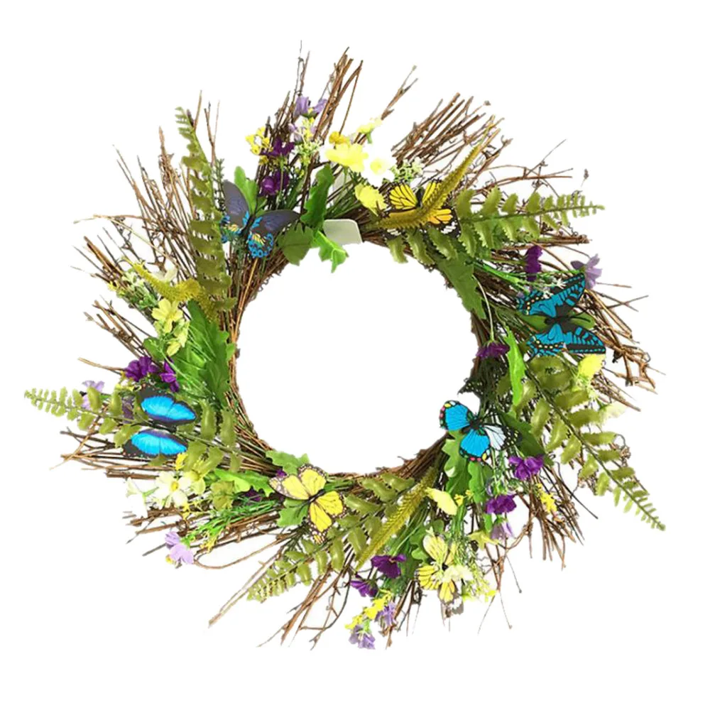 Artificial Wreath Butterfly Wreaths Door Hanging Wedding Photography Wedding Props Cloth Natural Semi-handmade Garland Flower 
Artificial Wreath Butterfly Wreaths Door Hanging Wedding Photography Wedding Props Cloth Natural Semi-handmade Garland Flower