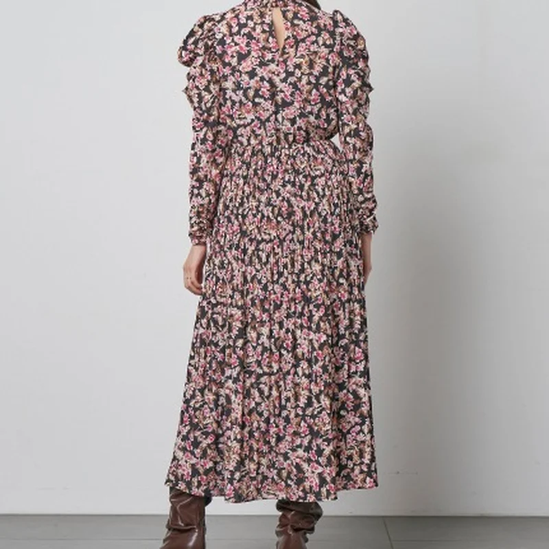 2021 Vintage Court Style French Print elegant Dresses Women High Waist Hip A Line Draped Vestidos Stand Collar Puff Sleeve Robe
2021 Vintage Court Style French Print elegant Dresses Women High Waist Hip A Line Draped Vestidos Stand Collar Puff Sleeve Robe