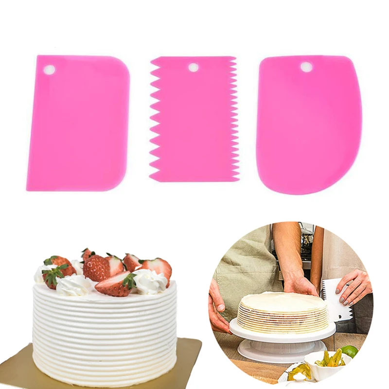 3PCS/Set Plastic Cake Scraper Dough Cutters Cream Cake Smoother Levelling Tools Baking Pastry Decorators Cake Tool
3PCS/Set Plastic Cake Scraper Dough Cutters Cream Cake Smoother Levelling Tools Baking Pastry Decorators Cake Tool
