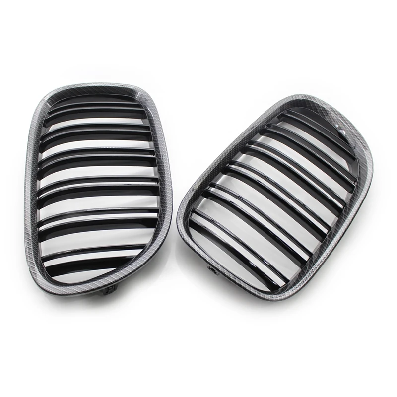 2X Glossy Black Carbon Fiber Front Kidney Grille Double Line Hood Grills For-BMW F02 F01 730 740 750 760 745LI 2009-2017
2X Glossy Black Carbon Fiber Front Kidney Grille Double Line Hood Grills For-BMW F02 F01 730 740 750 760 745LI 2009-2017