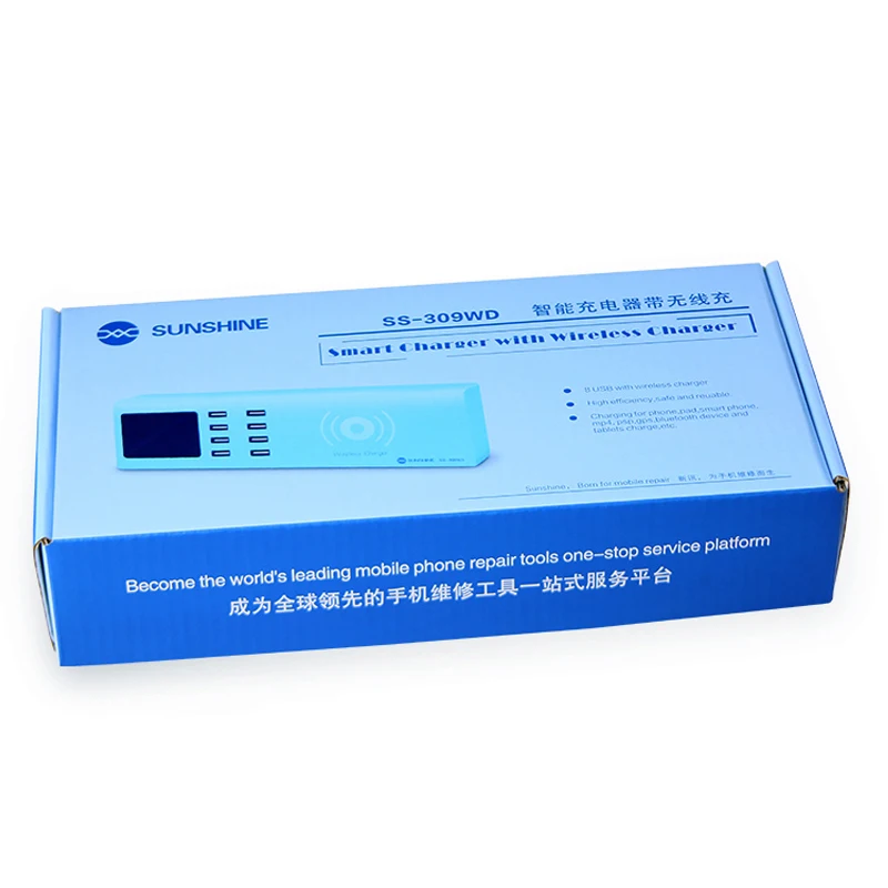 SS-309WD Wireless Charger 8 USB Ports Charger 5V 1A Digital Display Charging Port for Phone Pad Sam sung Hua wei Xiao mi Etc
SS-309WD Wireless Charger 8 USB Ports Charger 5V 1A Digital Display Charging Port for Phone Pad Sam sung Hua wei Xiao mi Etc
