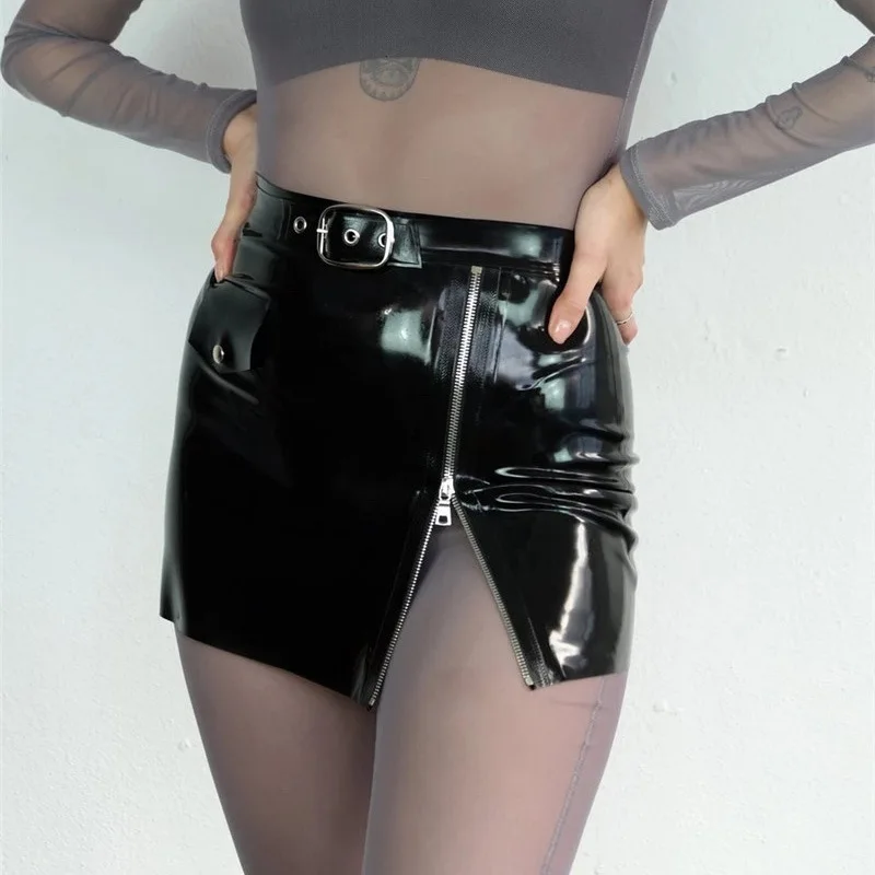 Sexy Goth Pu Leather Pencil Skirts Women High Waist Solid Colors Punk Zipper Mini Skirt 2021 Summer New Fashion Indie Streetwear
Sexy Goth Pu Leather Pencil Skirts Women High Waist Solid Colors Punk Zipper Mini Skirt 2021 Summer New Fashion Indie Streetwear