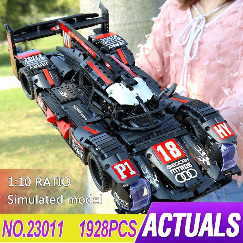 Новинка LepinBlocks Audi R18 модель супер гоночного автомобиля совместимая с MOC