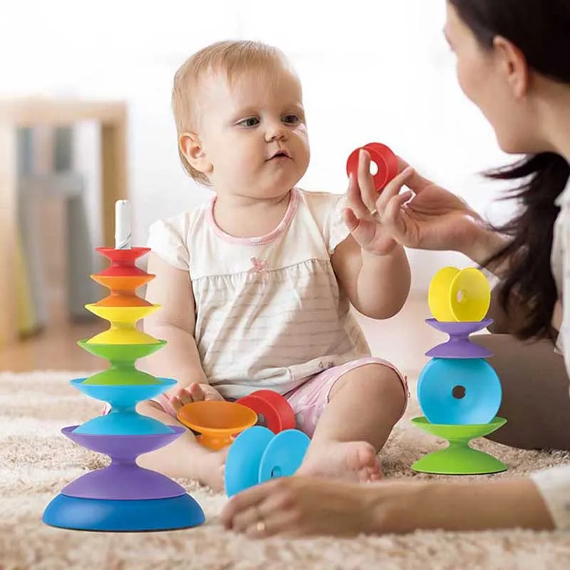 Fun Colorful Revolving Jenga Tower Toys Baby Stacking Toy Montessori Baby Toys Early Education Puzzle for Enfant Baby 1-3 Years
Fun Colorful Revolving Jenga Tower Toys Baby Stacking Toy Montessori Baby Toys Early Education Puzzle for Enfant Baby 1-3 Years