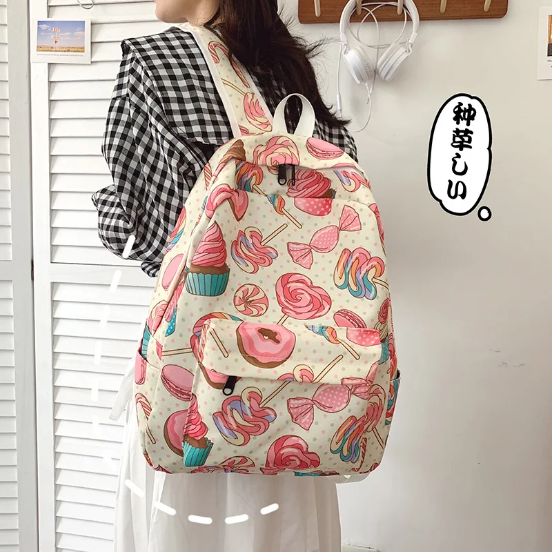 Candy Print Waterproof Nylon Backpacks For Women Travel Backpack Female Student School Bag For Teenage Girl Book Mochilas
Candy Print Waterproof Nylon Backpacks For Women Travel Backpack Female Student School Bag For Teenage Girl Book Mochilas