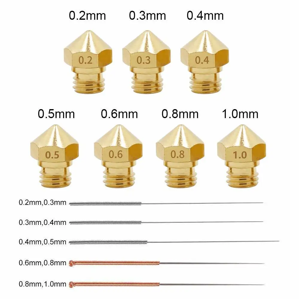 Насадка для 3D-принтера MK10, 8 шт., M7 латунный экструдер Hotend, насадки 0,2/0,3/0,4/0,5/0,6/0,8/1,0 мм, 5 шт., иглы для очистки 1,75 мм
Насадка для 3D-принтера MK10, 8 шт., M7 латунный экструдер Hotend, насадки 0,2/0,3/0,4/0,5/0,6/0,8/1,0 мм, 5 шт., иглы для очистки 1,75 мм