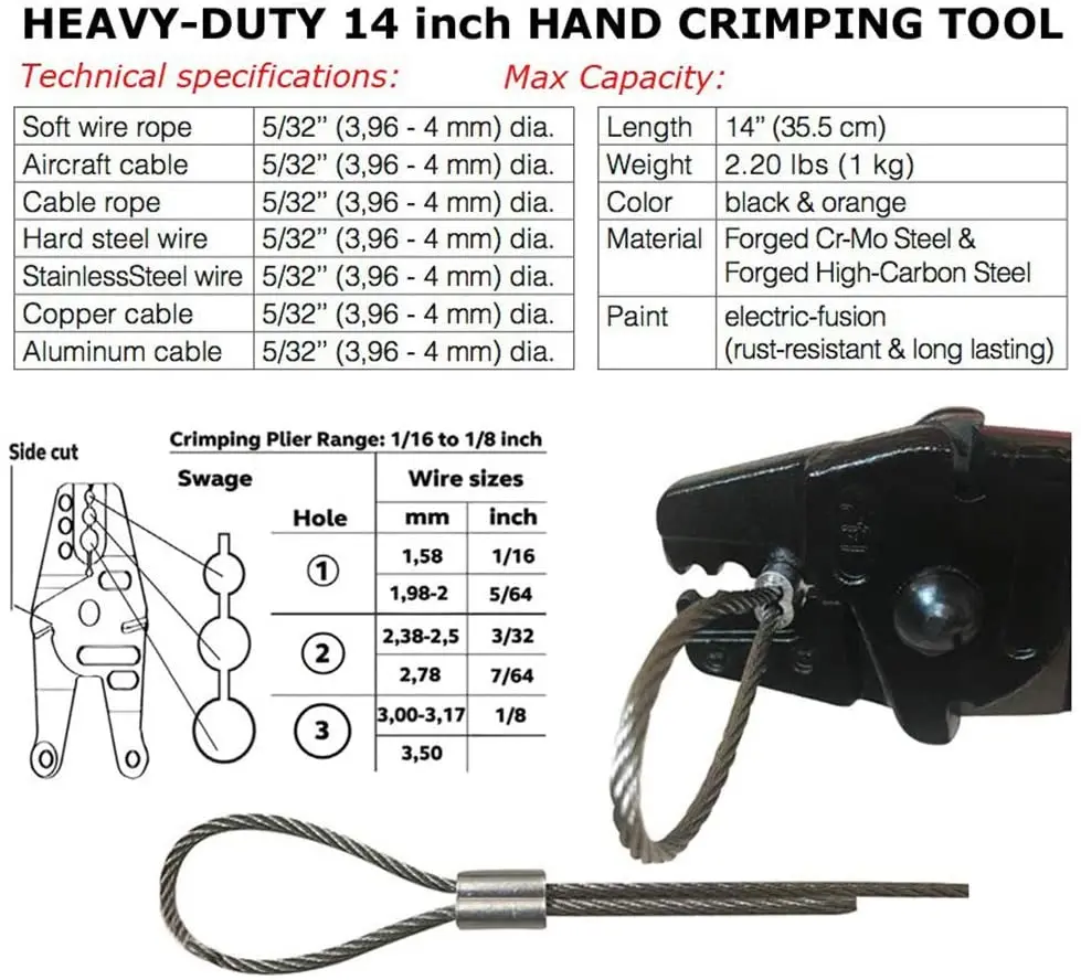 Multi-function Crimping Pliers 8-shaped Double-hole Copper Card Copper Sleeve Aluminum Card Crimping Pliers Sleeve
Multi-function Crimping Pliers 8-shaped Double-hole Copper Card Copper Sleeve Aluminum Card Crimping Pliers Sleeve