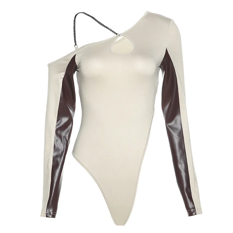 Autumn Winter Streetwear Fashion One Shoulder Long Sleeve Hollow Out Bodysuit Women 2021 New Sexy Skinny Sexy One Piece Tops
Autumn Winter Streetwear Fashion One Shoulder Long Sleeve Hollow Out Bodysuit Women 2021 New Sexy Skinny Sexy One Piece Tops