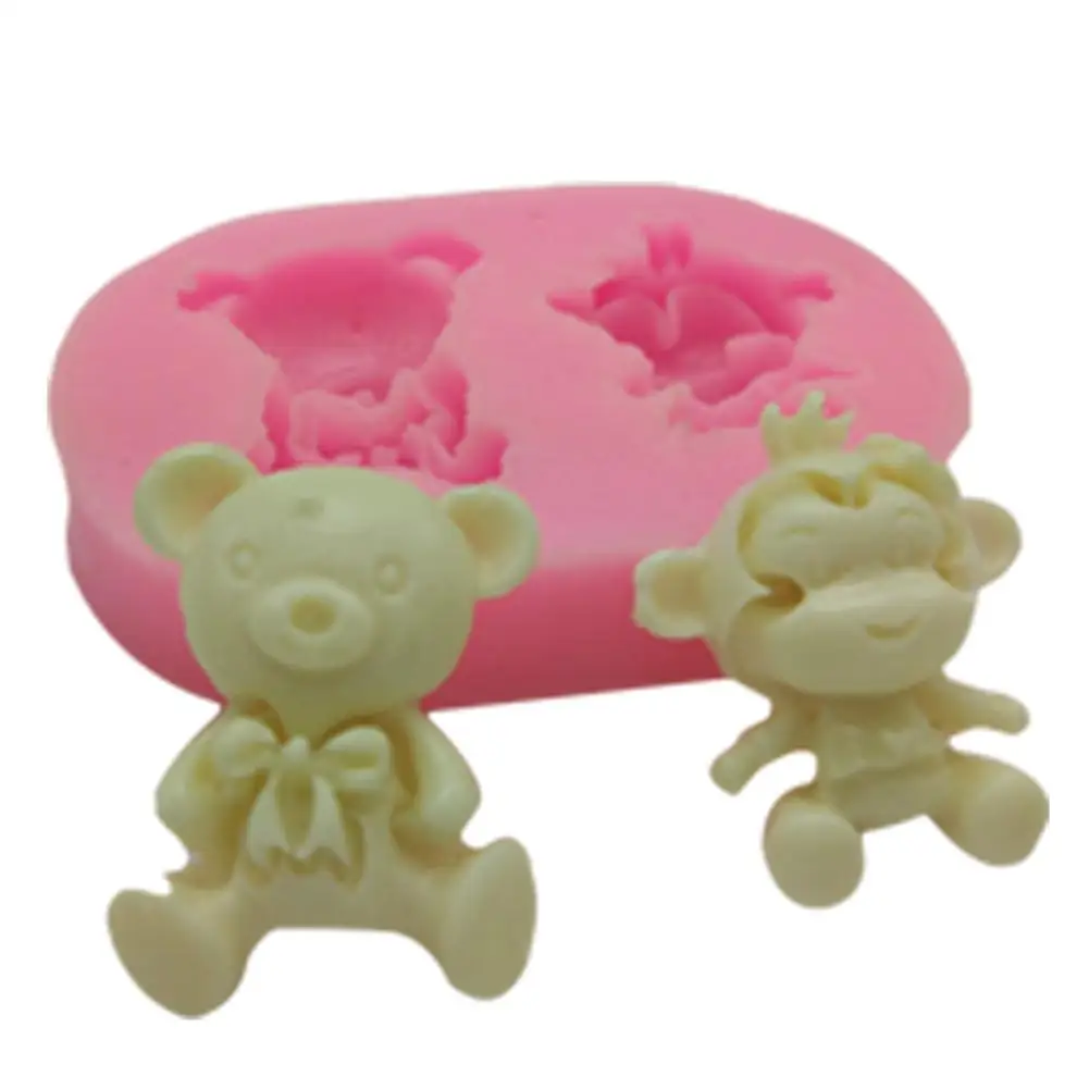 Cartoon Monkey And Bear Modeling Silicone Mold Flexible Reusable DIY Cake Decorating Silicone Molds For Soap
Cartoon Monkey And Bear Modeling Silicone Mold Flexible Reusable DIY Cake Decorating Silicone Molds For Soap