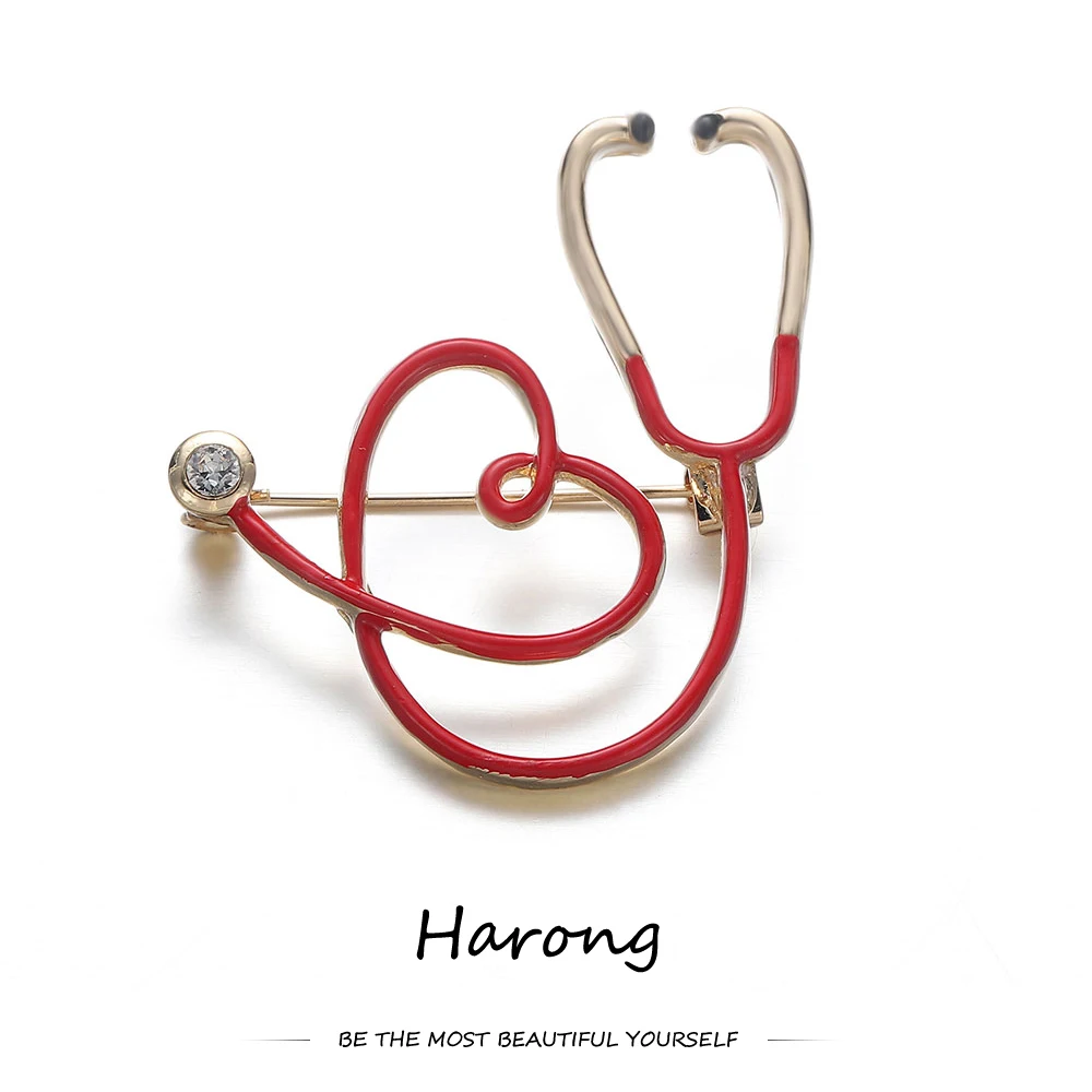 Zinc Alloy Heart-shaped Stethoscope Medical Brooch Pin Small Cute Zircon Enamel Lapel Backpack Badge Pins For Doctor Jewelry
Zinc Alloy Heart-shaped Stethoscope Medical Brooch Pin Small Cute Zircon Enamel Lapel Backpack Badge Pins For Doctor Jewelry