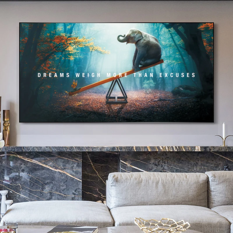 Modern Landscape Animals Elephant Canvas Paintings Inspirational Quotes Posters and Prints Wall Art Pictures for Home Decoration
Modern Landscape Animals Elephant Canvas Paintings Inspirational Quotes Posters and Prints Wall Art Pictures for Home Decoration