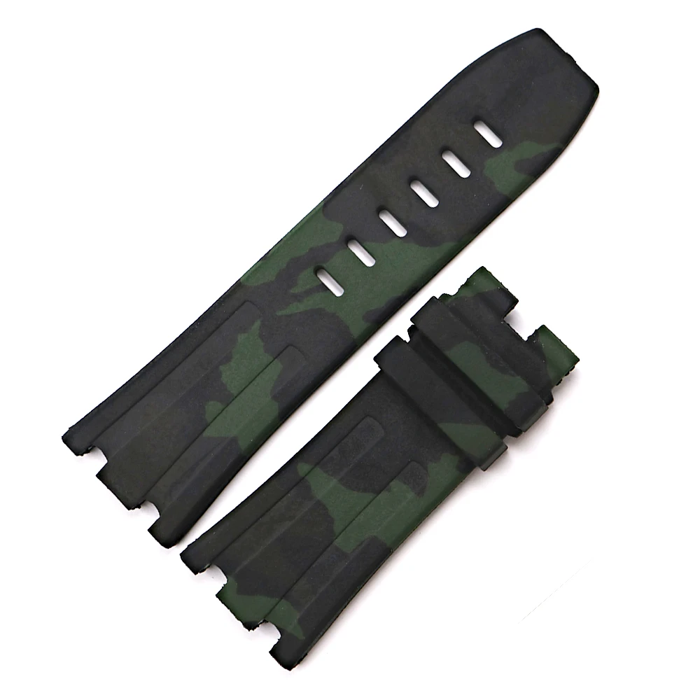 CARLYWET 28mm Waterproof Camo Silicone Rubber Replacement Wrist Watch Band Buckle For Audemars Piguet 42mm Royal Oak Offshore
CARLYWET 28mm Waterproof Camo Silicone Rubber Replacement Wrist Watch Band Buckle For Audemars Piguet 42mm Royal Oak Offshore