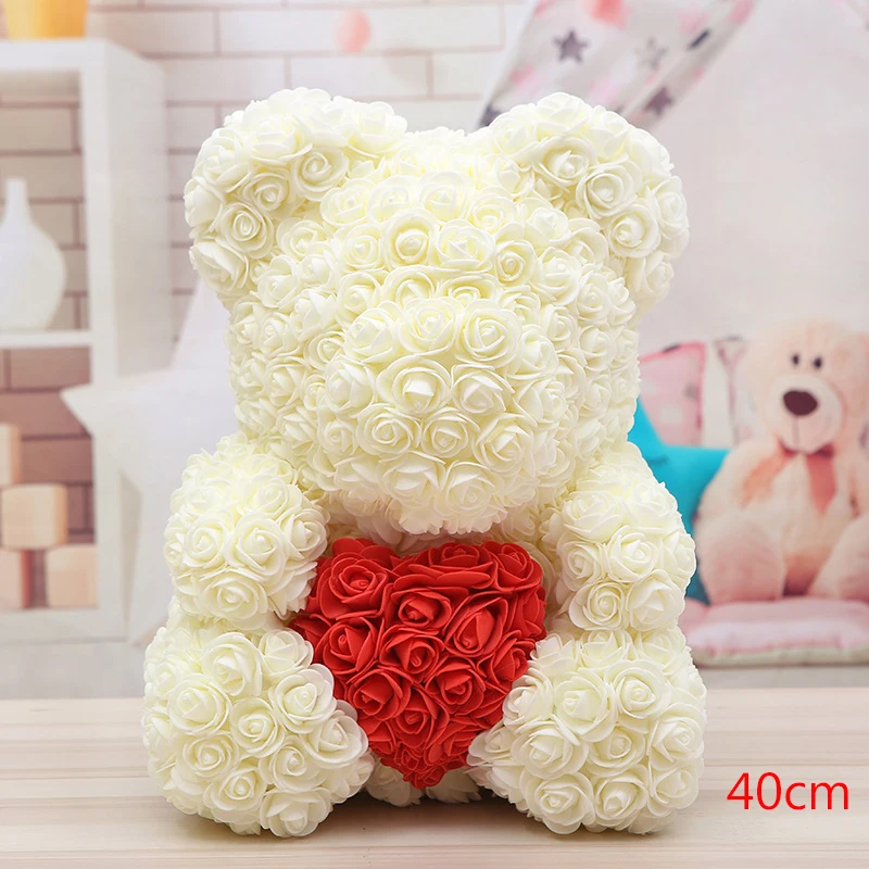 Valentines' Day Gift 40CM Rose Bear Artificial Rose Heart Teddy Bear for Girlfriend Anniversary New Year Gift 
Valentines' Day Gift 40CM Rose Bear Artificial Rose Heart Teddy Bear for Girlfriend Anniversary New Year Gift