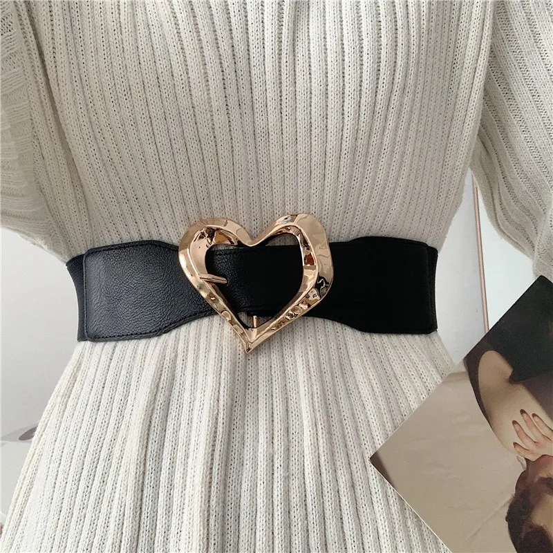 Big Heart Buckle Belts Stretch Black Cummerbunds Dress Coat Solid Wide White Waistbands Skirt Girl Students Party Decorate Gifts
Big Heart Buckle Belts Stretch Black Cummerbunds Dress Coat Solid Wide White Waistbands Skirt Girl Students Party Decorate Gifts