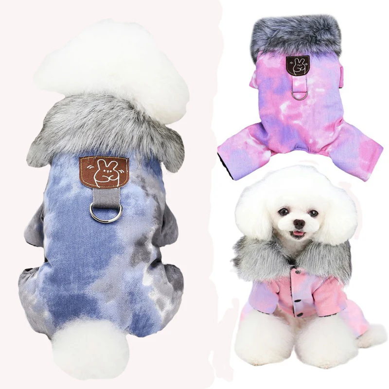Dog Hoodies Jumpsuit with Leash Ring Hook Fleece Lined Winter Warm Hooded Sweater Pajamas Jacket Parka Outerwear Apparel 
Dog Hoodies Jumpsuit with Leash Ring Hook Fleece Lined Winter Warm Hooded Sweater Pajamas Jacket Parka Outerwear Apparel