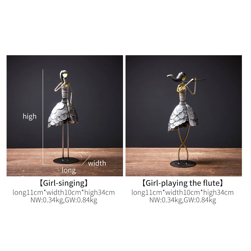 Metal Musician Girl Decoration wine Sculpture Handicraft Creative DecorRetro cabinet TV cabinet Home decoration accessories
Metal Musician Girl Decoration wine Sculpture Handicraft Creative DecorRetro cabinet TV cabinet Home decoration accessories