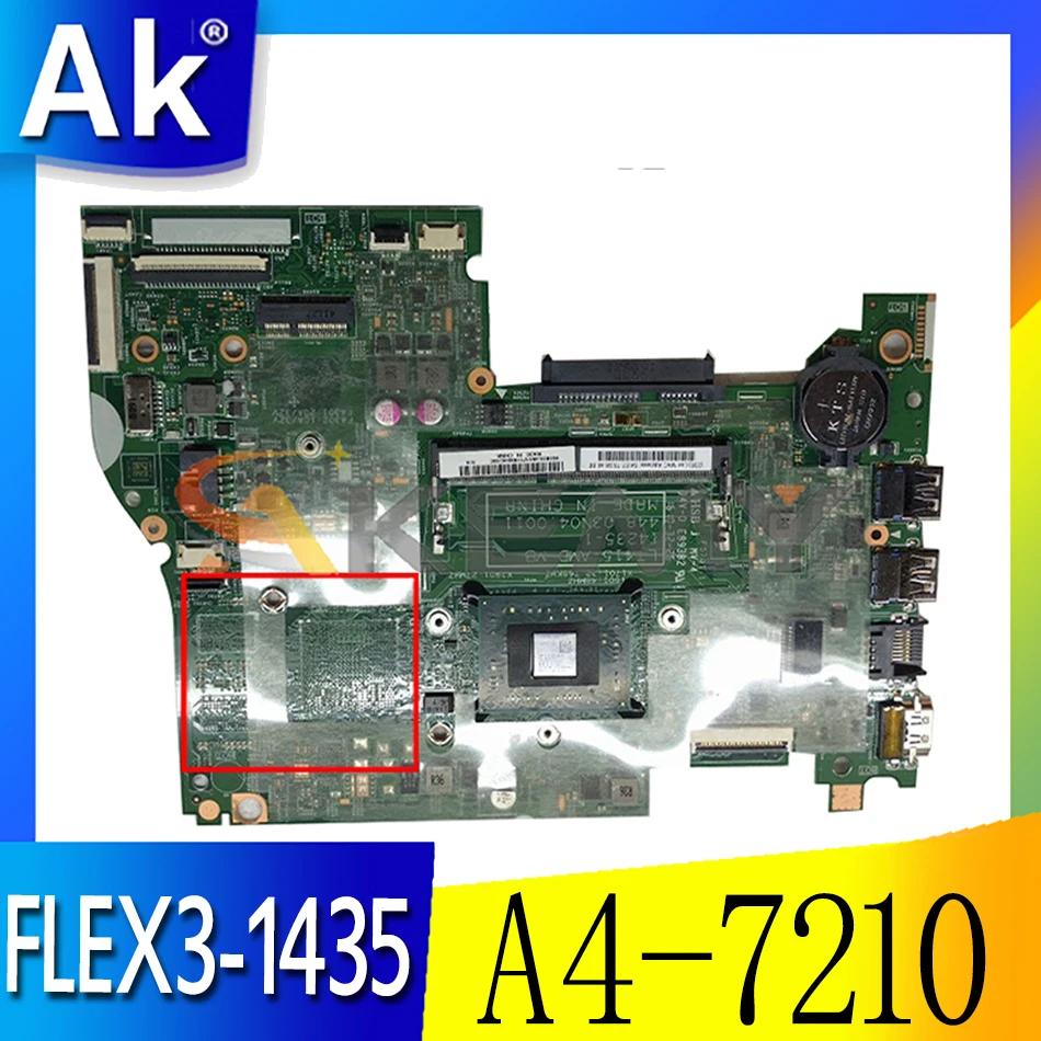 Akemy For Lenovo IdeaPad FLEX3-1435 Laptop Motherboard 448.03N04.0011 CPU A4-7210 100% Test Work
Akemy For Lenovo IdeaPad FLEX3-1435 Laptop Motherboard 448.03N04.0011 CPU A4-7210 100% Test Work
