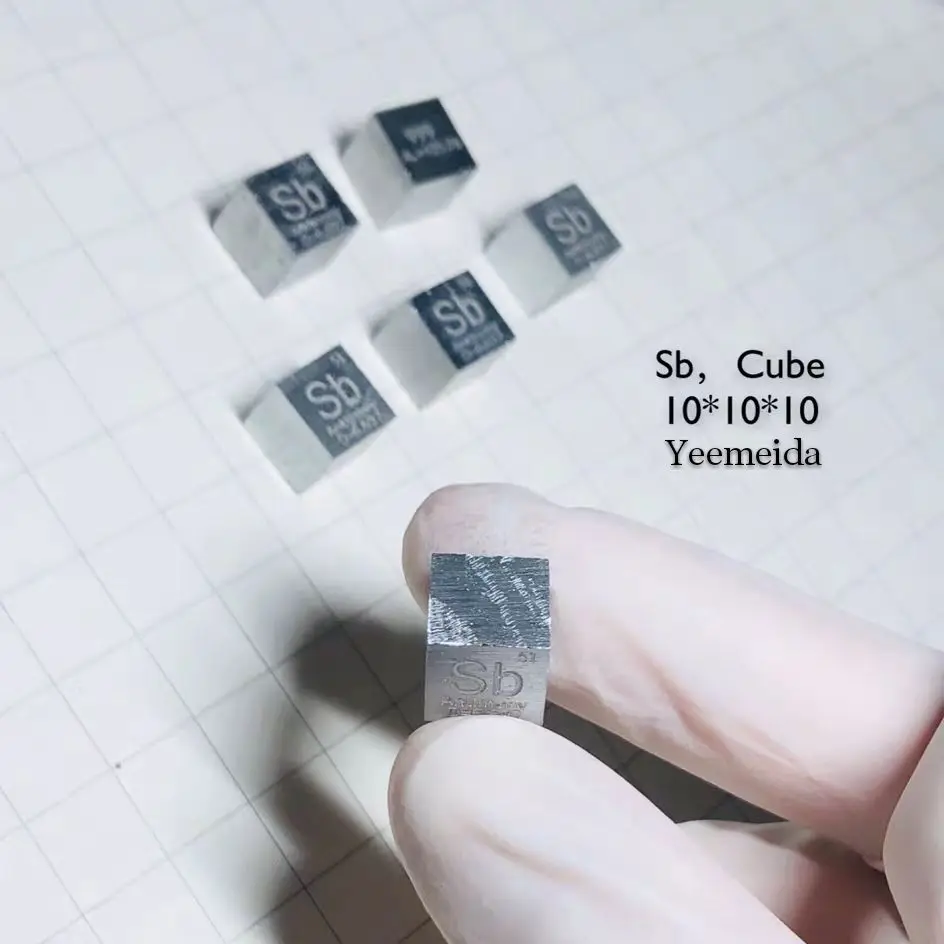ree shipping 5pcs & 10pcs 99.9% purity Sb carved element periodic table 10mm cube with 6.7g Antimony ingot / pellet / block
ree shipping 5pcs & 10pcs 99.9% purity Sb carved element periodic table 10mm cube with 6.7g Antimony ingot / pellet / block