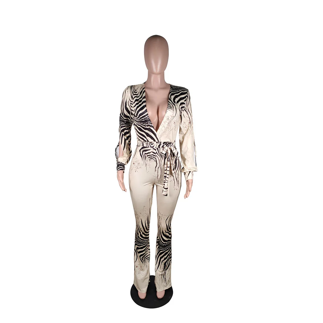 Tute Donna Eleganti Winter Newest Fashion Deep V-neck with Sashes Skinny Jumpsuits Ladies Print Khaki Micro Bell Bottoms Romper
Tute Donna Eleganti Winter Newest Fashion Deep V-neck with Sashes Skinny Jumpsuits Ladies Print Khaki Micro Bell Bottoms Romper