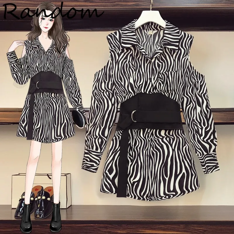 Women Plus Size 4XL Zebra Print Sexy Mini Shirt Dress Long Sleeve Off Sholder 2022 New Spring High Waist Dresses With Belt y2k
Women Plus Size 4XL Zebra Print Sexy Mini Shirt Dress Long Sleeve Off Sholder 2022 New Spring High Waist Dresses With Belt y2k