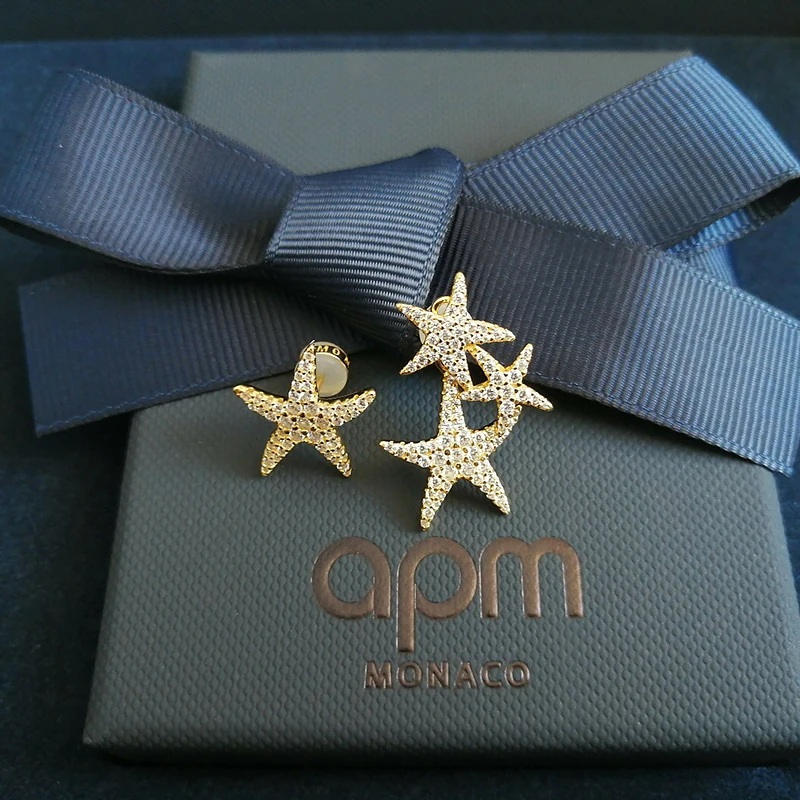 Starfish Earrings 925 Sterling Silver micro inlaid zircon exquisite fashion personality women's style
Starfish Earrings 925 Sterling Silver micro inlaid zircon exquisite fashion personality women's style