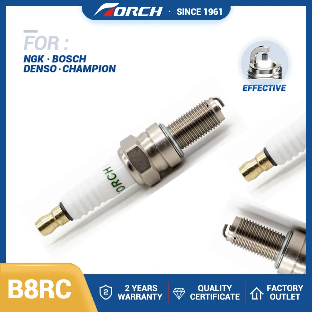 Torch Candles B8RC Alternative Motorcycle Spark Plugs For Candle CR8E DENSO U24ESR-U 4302 Champion G59C for UR09CC
Torch Candles B8RC Alternative Motorcycle Spark Plugs For Candle CR8E DENSO U24ESR-U 4302 Champion G59C for UR09CC
