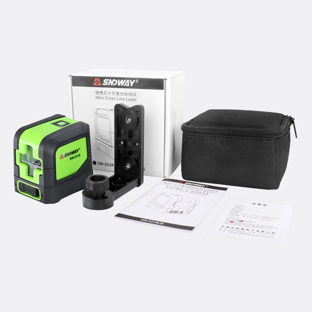 SNDWAY laser level Green 2 lines self-leveling laser Leveler Vertical Horizontal Cross laser red beam line measuring instrument
SNDWAY laser level Green 2 lines self-leveling laser Leveler Vertical Horizontal Cross laser red beam line measuring instrument