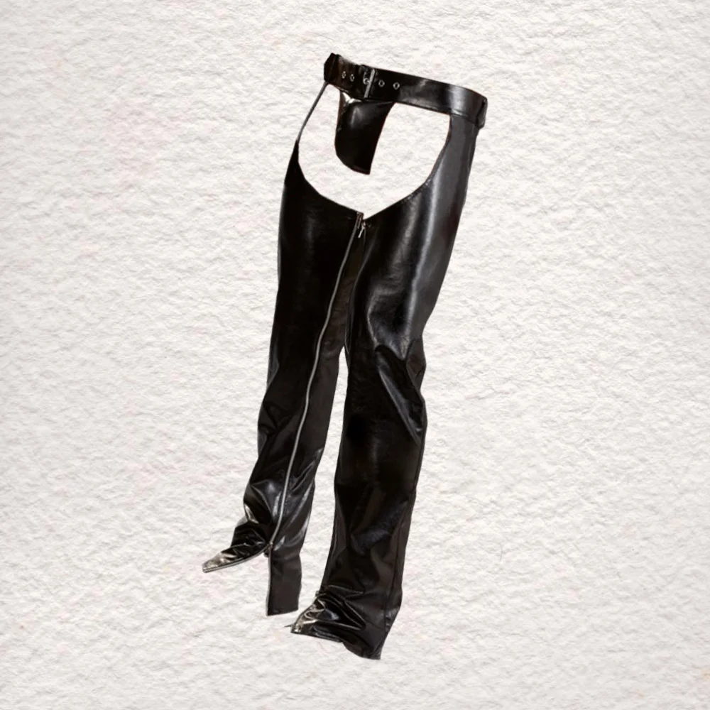 Sexy PU Leather Open Crotch Long Pants Punk Buckle Belt Zipper Legs Trousers Nightclub Stage Clothing Size M(Black)
Sexy PU Leather Open Crotch Long Pants Punk Buckle Belt Zipper Legs Trousers Nightclub Stage Clothing Size M(Black)