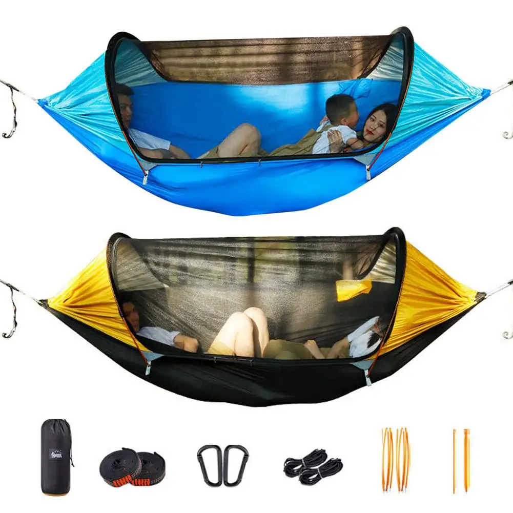 Tear-Resistant Nylon Parachute Double Hammock With Detachable Bug Net Rain Card Three Modes Of Use Hammock
Tear-Resistant Nylon Parachute Double Hammock With Detachable Bug Net Rain Card Three Modes Of Use Hammock