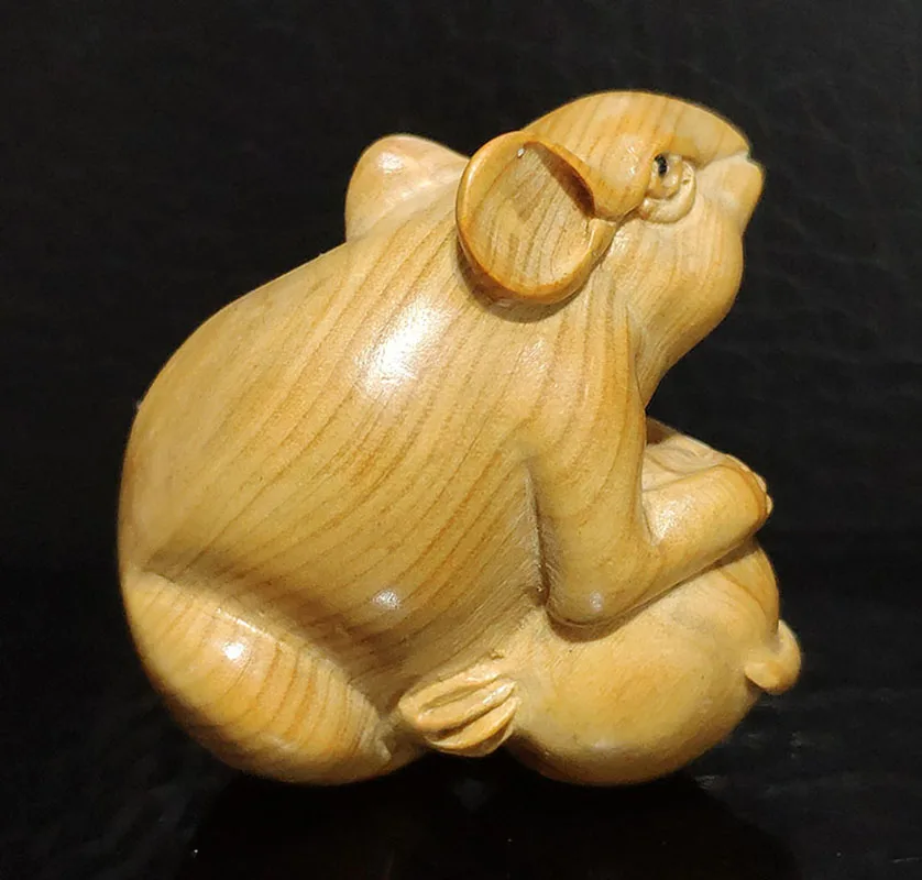 2-Дюймовая японская скульптура из бокса ручной работы Netsuke миниатюрная Красивая мышь-# X4303
2-Дюймовая японская скульптура из бокса ручной работы Netsuke миниатюрная Красивая мышь-# X4303