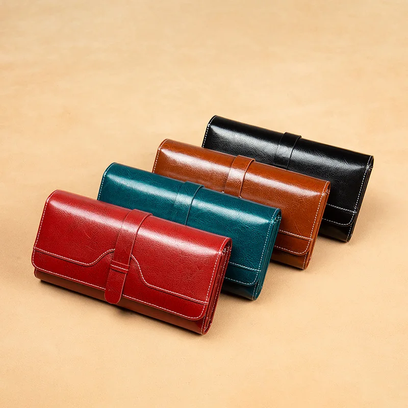 Fashion casual light RFID anti-theft card reader cowhide leather women's wallet clutch coin purse clutch
Fashion casual light RFID anti-theft card reader cowhide leather women's wallet clutch coin purse clutch