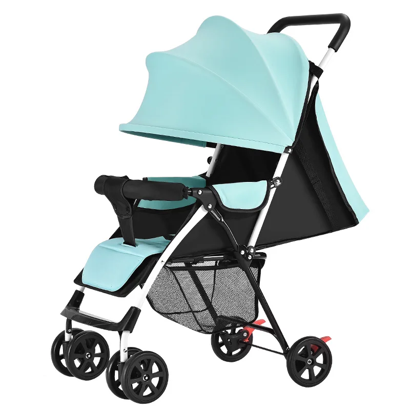 

2020 Lightweight Portable Baby Stroller Can Sit Lie Summer Simple Folding Pram Travel Systems BB Four-wheeled Umbrella Trolley