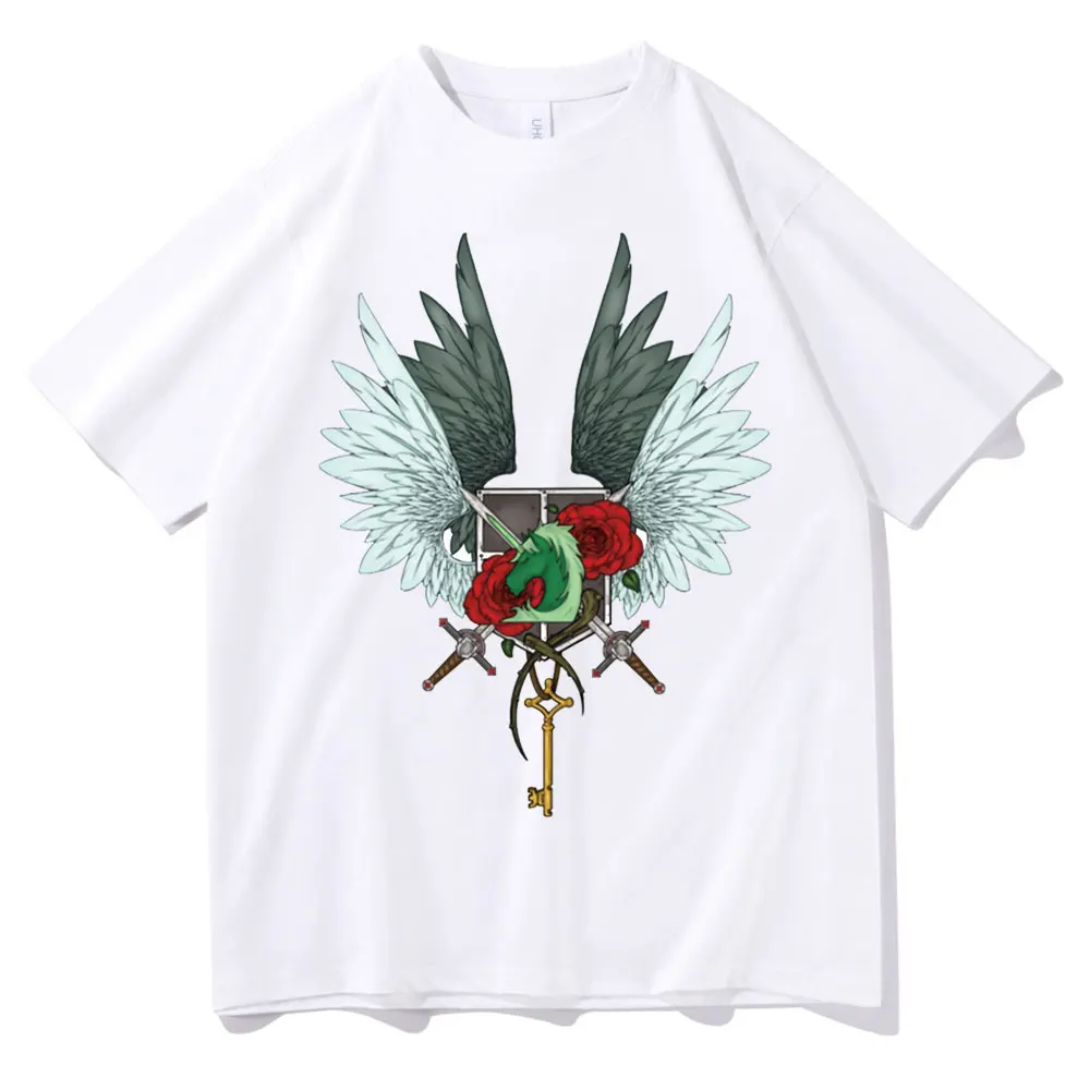 Japan Anime Attack on Titan Short Sleeve Vintage Cool Military Police Regiment Print T-shirt Men/women Fashion Harajuku Tshirt
Japan Anime Attack on Titan Short Sleeve Vintage Cool Military Police Regiment Print T-shirt Men/women Fashion Harajuku Tshirt