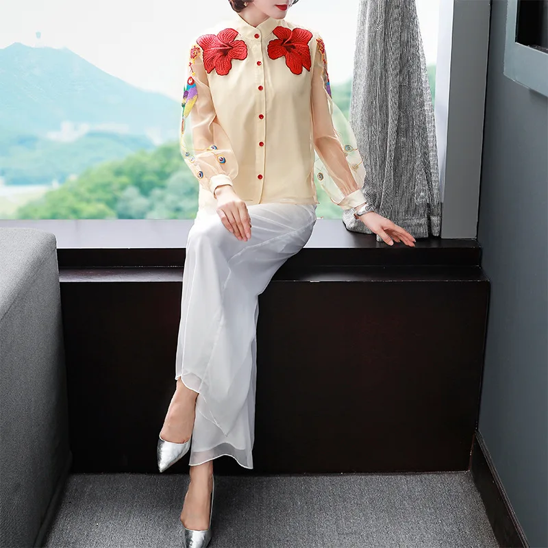 XXL Blusas Feminino 2020 Spring Summer Shirts Women Exquisite Embroidery Long Sleeve Apricot Black Sexy Shirts Blouses Female
XXL Blusas Feminino 2020 Spring Summer Shirts Women Exquisite Embroidery Long Sleeve Apricot Black Sexy Shirts Blouses Female