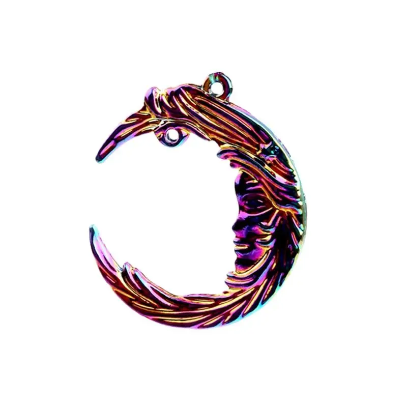 10PCS Alloy Rainbow Color Moon Pendant Accessories Charm 
10PCS Alloy Rainbow Color Moon Pendant Accessories Charm