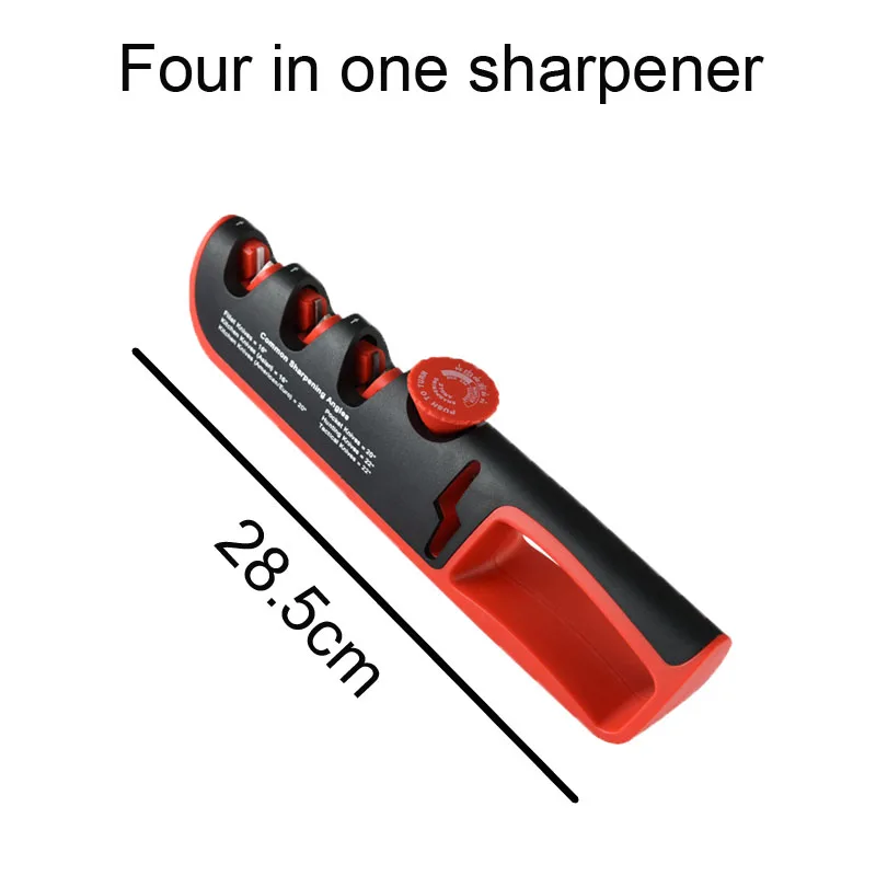 Four in one Professional Hand held Knife Sharpener Angle Adjustable ABS Tungsten steel ceramics Emery knife sharpener knife tool 
Four in one Professional Hand held Knife Sharpener Angle Adjustable ABS Tungsten steel ceramics Emery knife sharpener knife tool