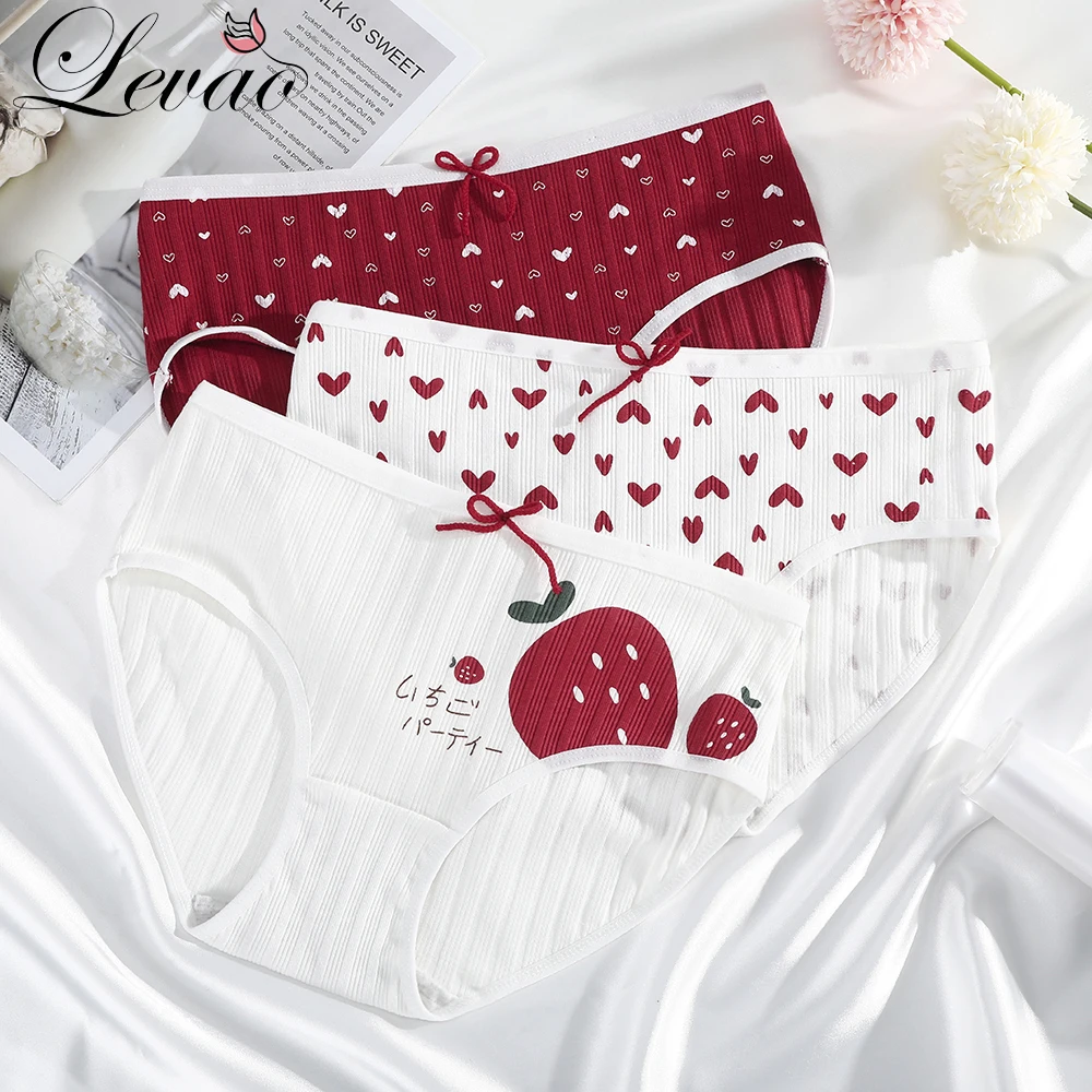 LEVAO Cotton Panties Female Underpants Sexy Women Underwear Soft Lingerie Briefs Strawberry Hearted Printed Pantys
LEVAO Cotton Panties Female Underpants Sexy Women Underwear Soft Lingerie Briefs Strawberry Hearted Printed Pantys
