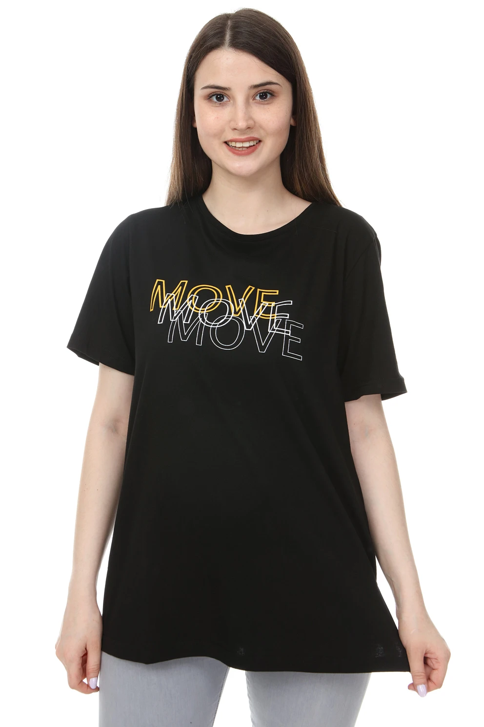 Pianoluce Women Large Size O Neck Printed Half Sleeve Knitted T-Shirt Black P29014
Pianoluce Women Large Size O Neck Printed Half Sleeve Knitted T-Shirt Black P29014