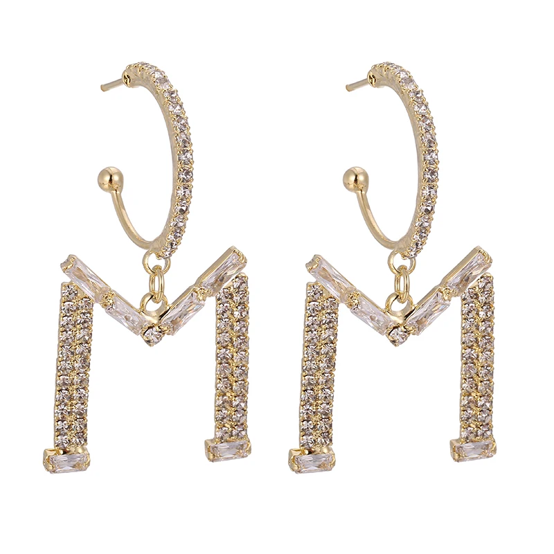 Gold Plated M Letter Earring 925 Silver Pin Romantic Letter M Earrings Gift for Girl Fashion Jewelry
Gold Plated M Letter Earring 925 Silver Pin Romantic Letter M Earrings Gift for Girl Fashion Jewelry