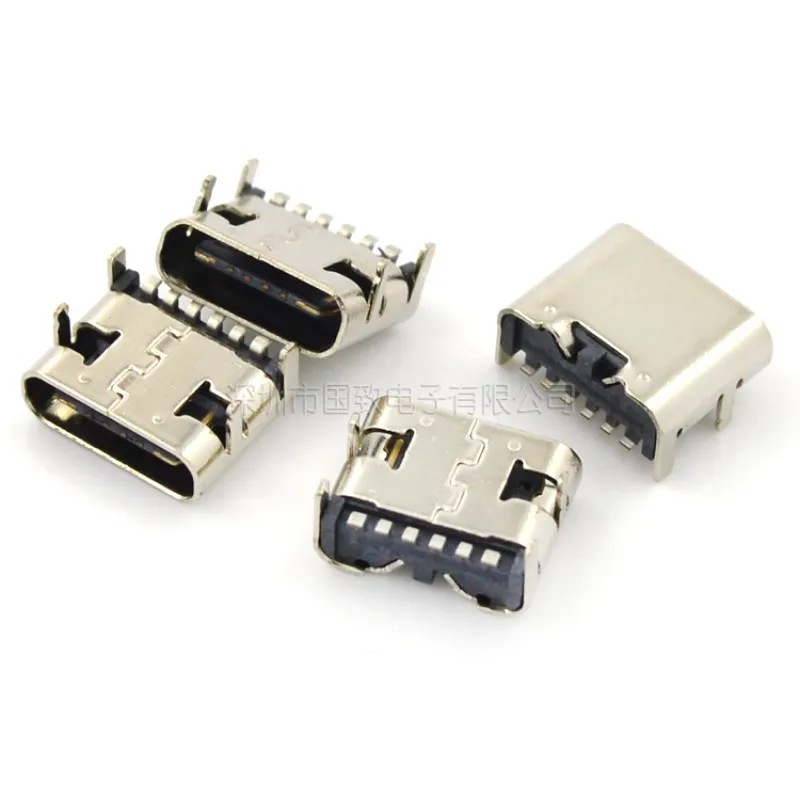 10 штук в наборе USB 3 1 разъем Тип C женский 6Pin 6 контактный переходник с внутренней