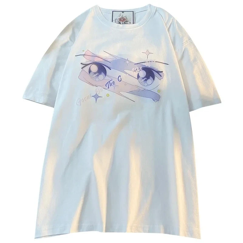 women's t-shirt Short Sleeve T-shirt Loose Beautiful Girl Eyes Letter White Top Kawaii Casual Tops Harajuku O-neck clothes size
women's t-shirt Short Sleeve T-shirt Loose Beautiful Girl Eyes Letter White Top Kawaii Casual Tops Harajuku O-neck clothes size