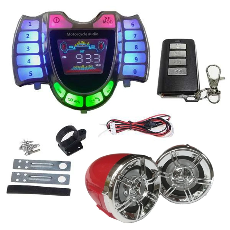 Motorcycle o Stereo Speakers Wireless Bluetooth MP3 Player Waterproof FM o for Motor Scooter Bike ATV UTV
Motorcycle o Stereo Speakers Wireless Bluetooth MP3 Player Waterproof FM o for Motor Scooter Bike ATV UTV