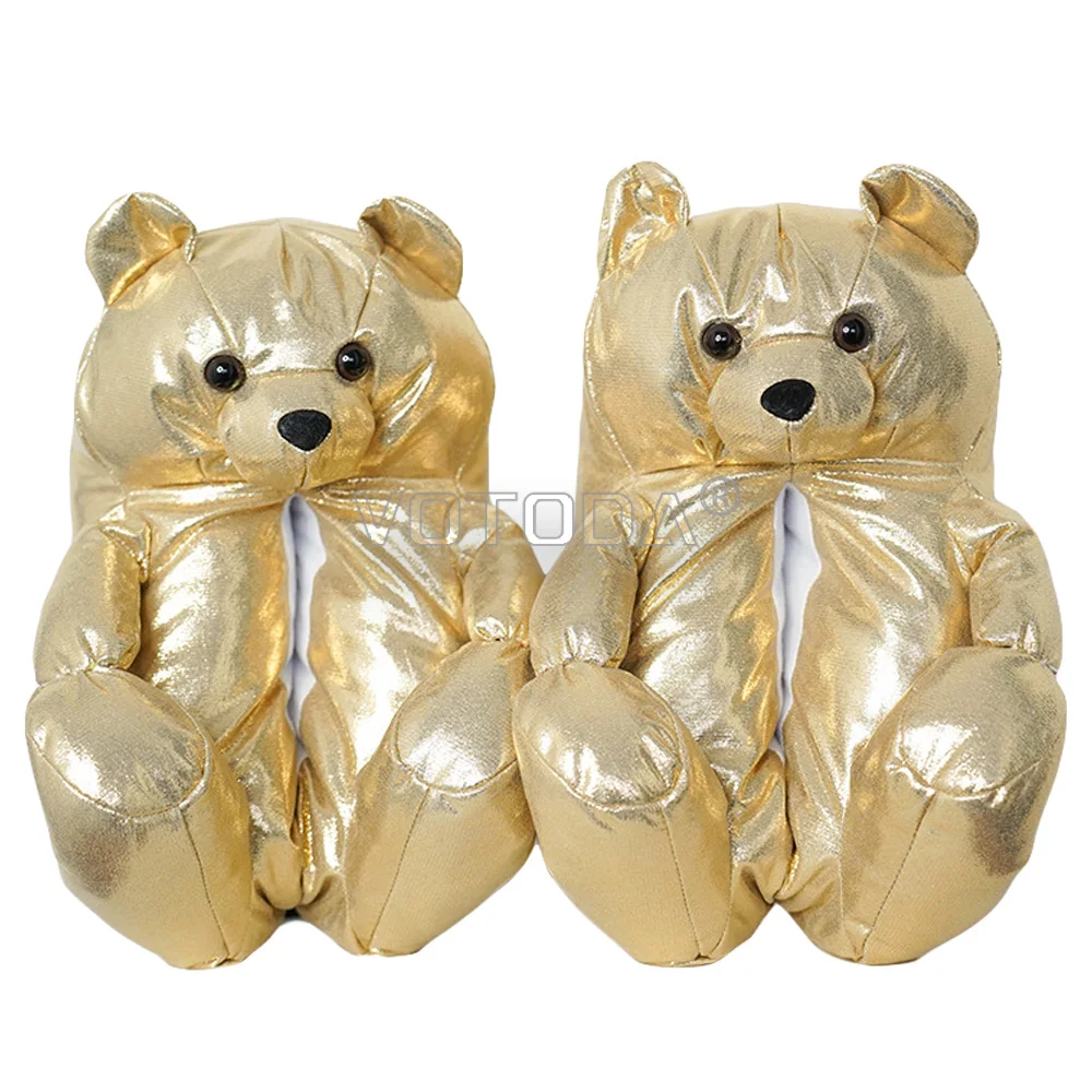 New Luxury Golden Teddy Bear Slippers Women Home Slipper Bling Cartoon PU Cute Bear Slippers Indoor Fur Slide Winter Shoes Woman
New Luxury Golden Teddy Bear Slippers Women Home Slipper Bling Cartoon PU Cute Bear Slippers Indoor Fur Slide Winter Shoes Woman