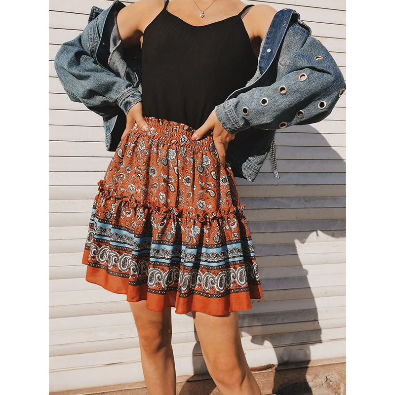 Summer Pleated Skirt Sweet Floral Print Boho Sexy Skirt Women Fashion High Waist Frills Short Skirt For Women Skirts.
Summer Pleated Skirt Sweet Floral Print Boho Sexy Skirt Women Fashion High Waist Frills Short Skirt For Women Skirts.