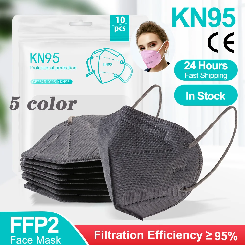 40/80 шт. Mascarillas ffp2reutilizable MaskFFP2 защитный фильтр 5 Слои KN95 лицевая часть FFP2mask Анти пыль