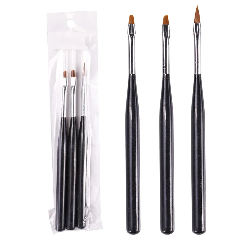 

Nail Pen 3 piecesFlat oblique tip Nail painting pen Painting pen Line pen Painted pen 3 pcs 1 bag
