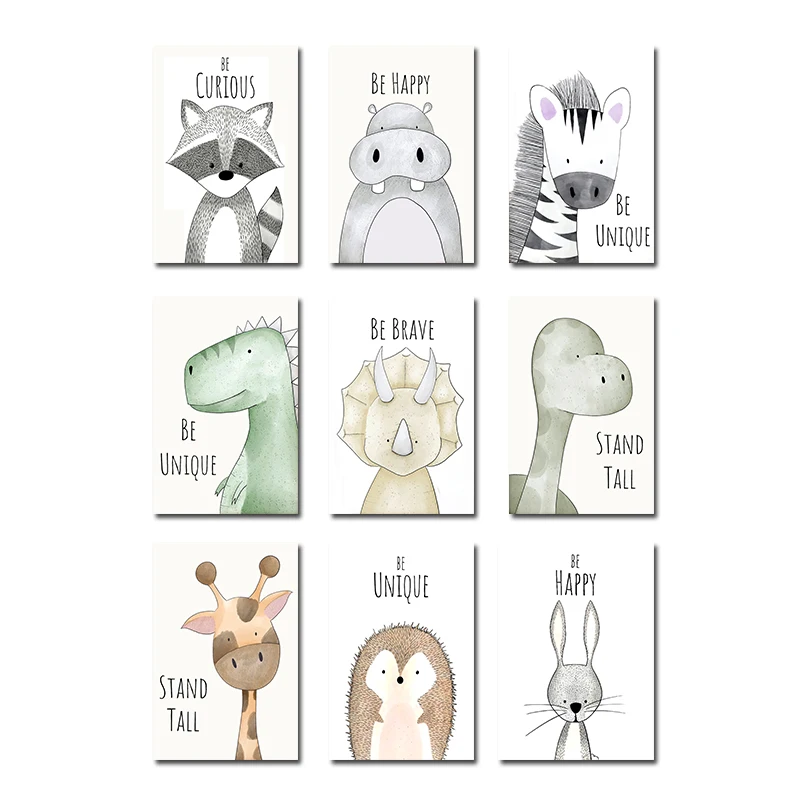 Adorable Animal Rabbit Hedgehog Lion Fox Dinosaur Zebra Poster Canvas Painting Mural Infant Kids Room Decor 
Adorable Animal Rabbit Hedgehog Lion Fox Dinosaur Zebra Poster Canvas Painting Mural Infant Kids Room Decor