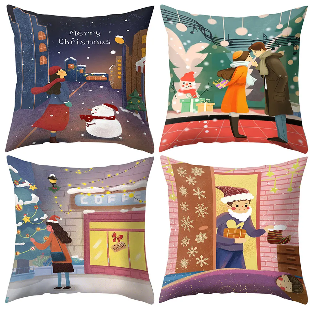 Christmas Cartoon Figure Santa Snowman Tree Pillow Case Cushion Cover Xmas Decorative Pillowcases For Home Christmas Ornament
Christmas Cartoon Figure Santa Snowman Tree Pillow Case Cushion Cover Xmas Decorative Pillowcases For Home Christmas Ornament