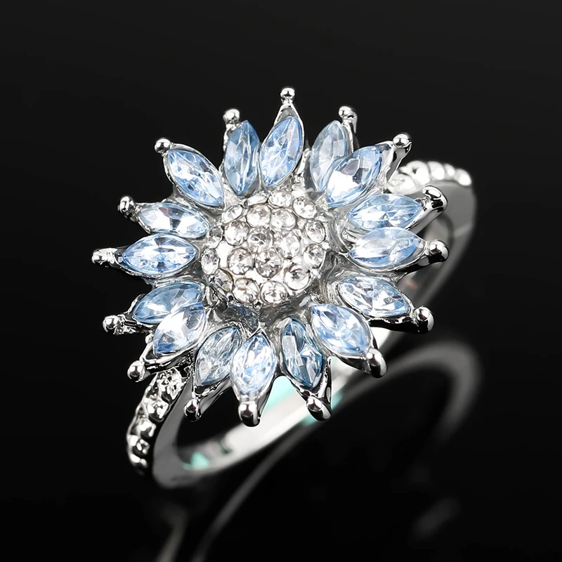 Fashion Sun Flower Crystal Rings for Women Couple Wedding Rhinestone Gifts Mens Luxury Jewelry Wholesale N546
Fashion Sun Flower Crystal Rings for Women Couple Wedding Rhinestone Gifts Mens Luxury Jewelry Wholesale N546
